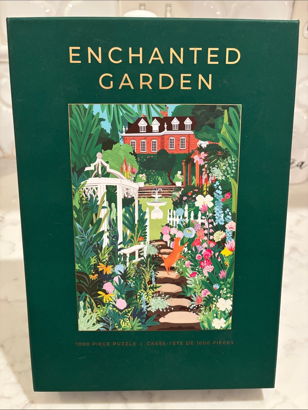 HOBBRY Enchanted Garden 1000-Piece Puzzle — Forest Green Box